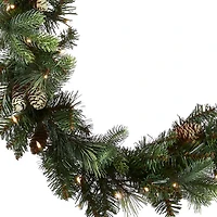 Pre-Lit Carolina Pine Christmas Garland, 9 ft.