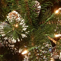 Pre-Lit Glittery Pine Christmas Garland, 9 ft.