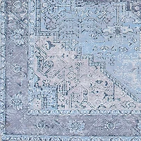 Amelie Silver Blue Classic Washable Area Rug