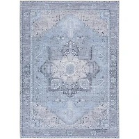 Amelie Silver Blue Classic Washable Area Rug