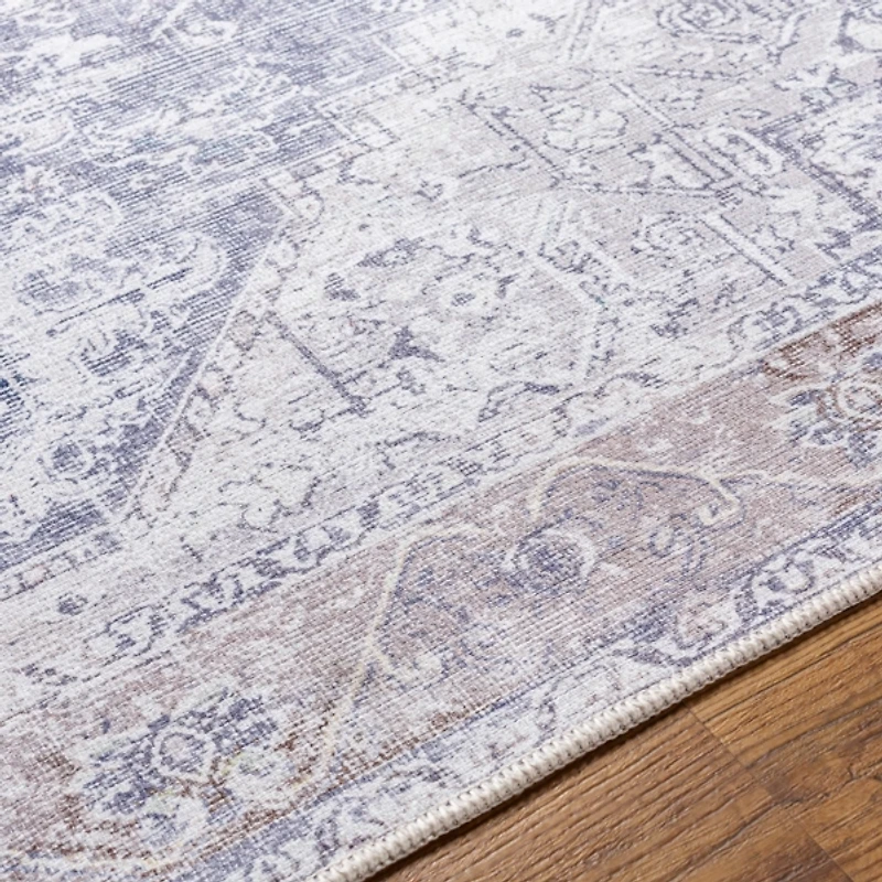 Amelie Navy Blue Classic Washable Area Rug