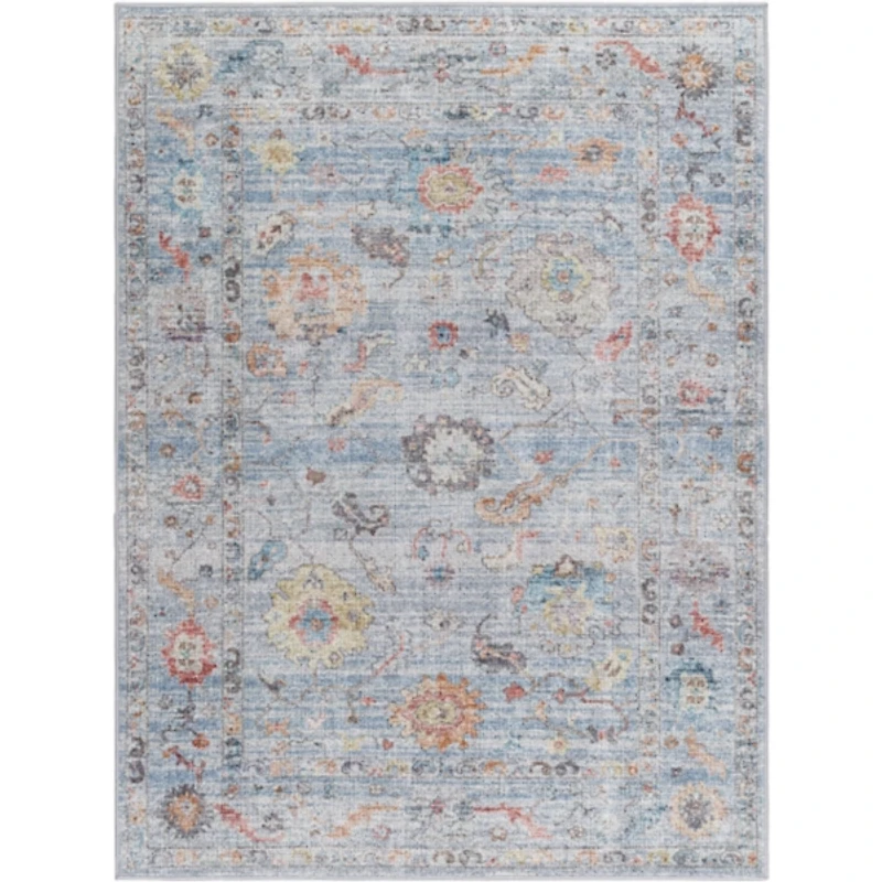 Boho Calhoun Blue Washable Area Rug, 5x7