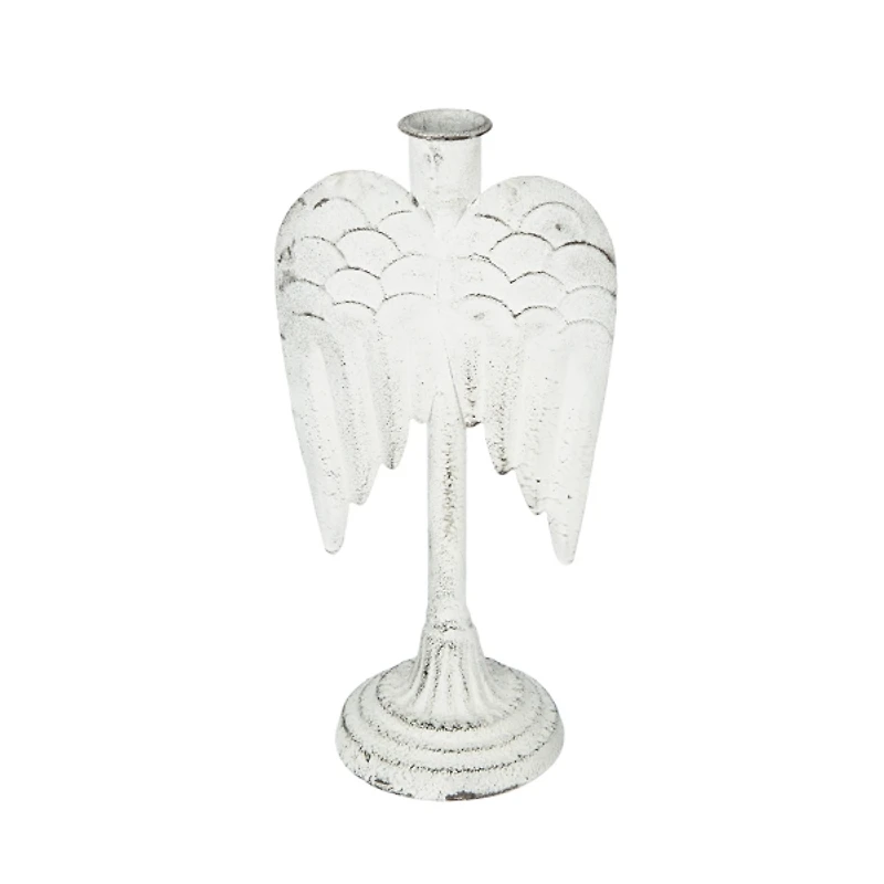 Angel Wing Taper Candle Holders, Set of 2
