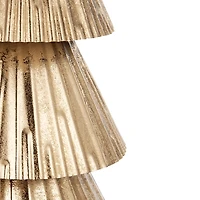 Gold Iron Christmas Tree on Black Base, 47 in.