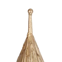 Gold Iron Christmas Tree on Black Base, 47 in.