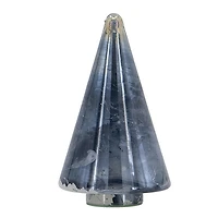 Blue Glass Cone Shaped Christmas Tree, 10 in.