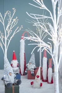 Tall Red and White Santa Gnomes, Set of 4