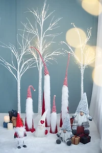 Tall Red and White Santa Gnomes, Set of 4