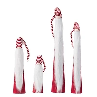 Tall Red and White Santa Gnomes, Set of 4