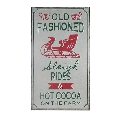 Old Fashioned Sleigh Rides Tin Wall Sign