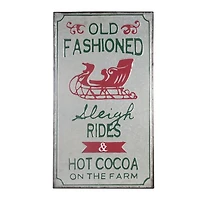 Old Fashioned Sleigh Rides Tin Wall Sign