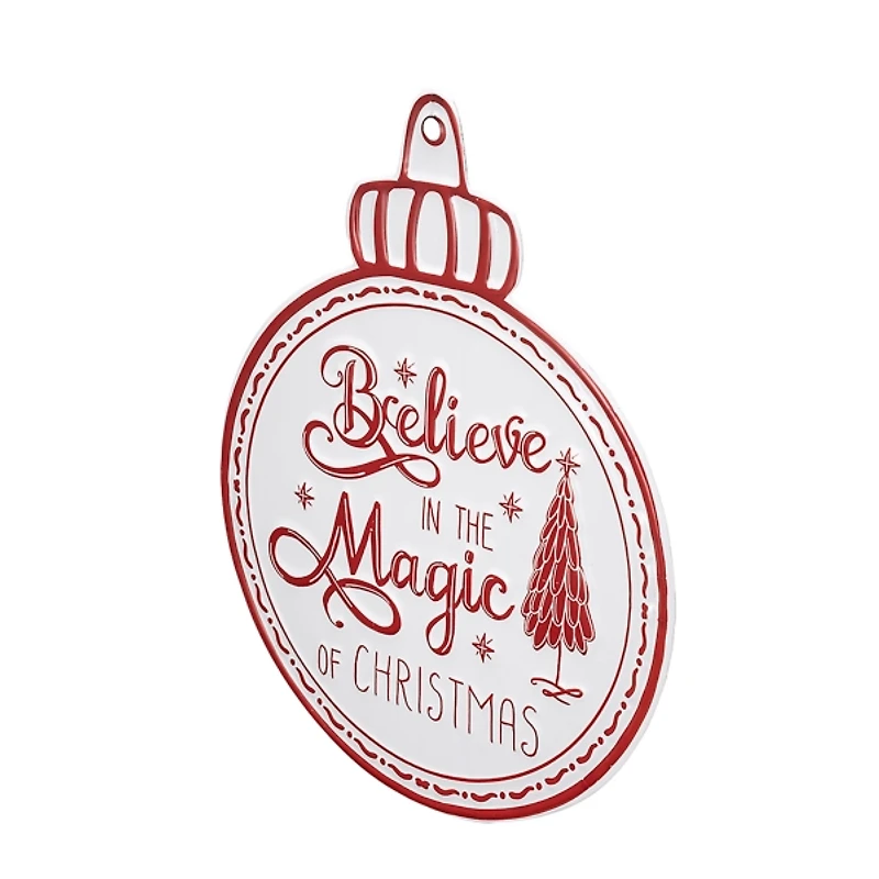 Believe in Magic of Christmas Ornament Wall Plaque
