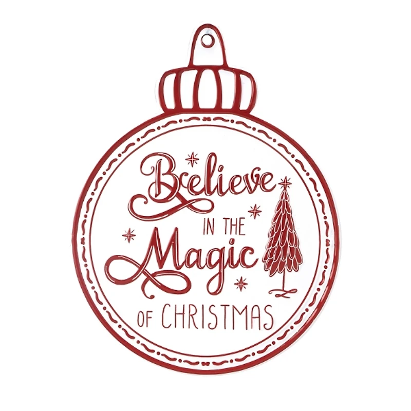 Believe in Magic of Christmas Ornament Wall Plaque