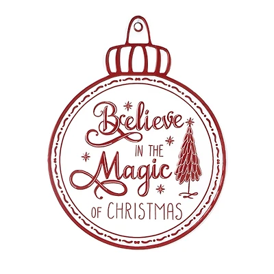 Believe in Magic of Christmas Ornament Wall Plaque