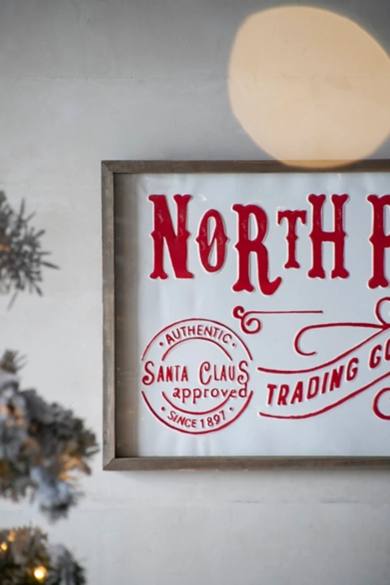 North Pole Trading Post Wall Plaque