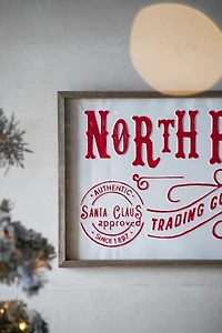 North Pole Trading Post Wall Plaque