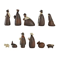 Brown Stone Christmas Nativity 11-pc. Set