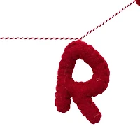 Red Wool Merry Christmas Banner
