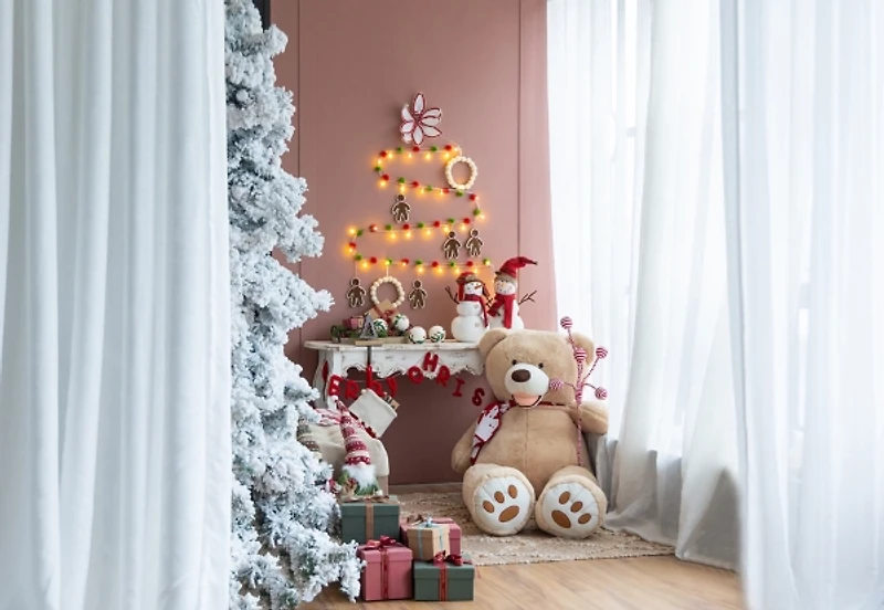 Red Wool Merry Christmas Banner