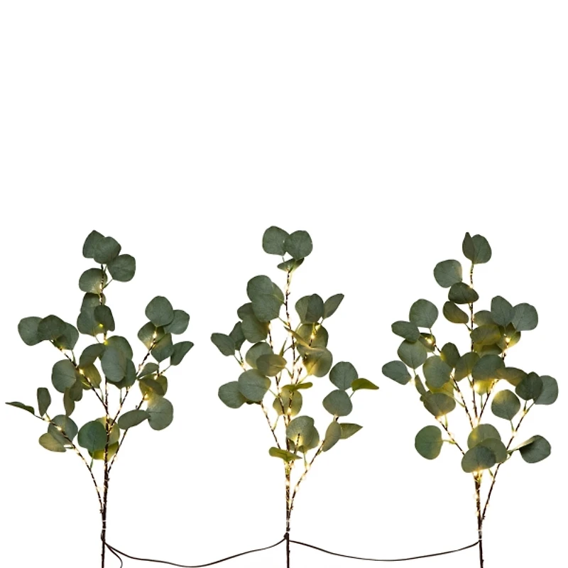 Pre-Lit Eucalyptus 3-pc. Bouquet