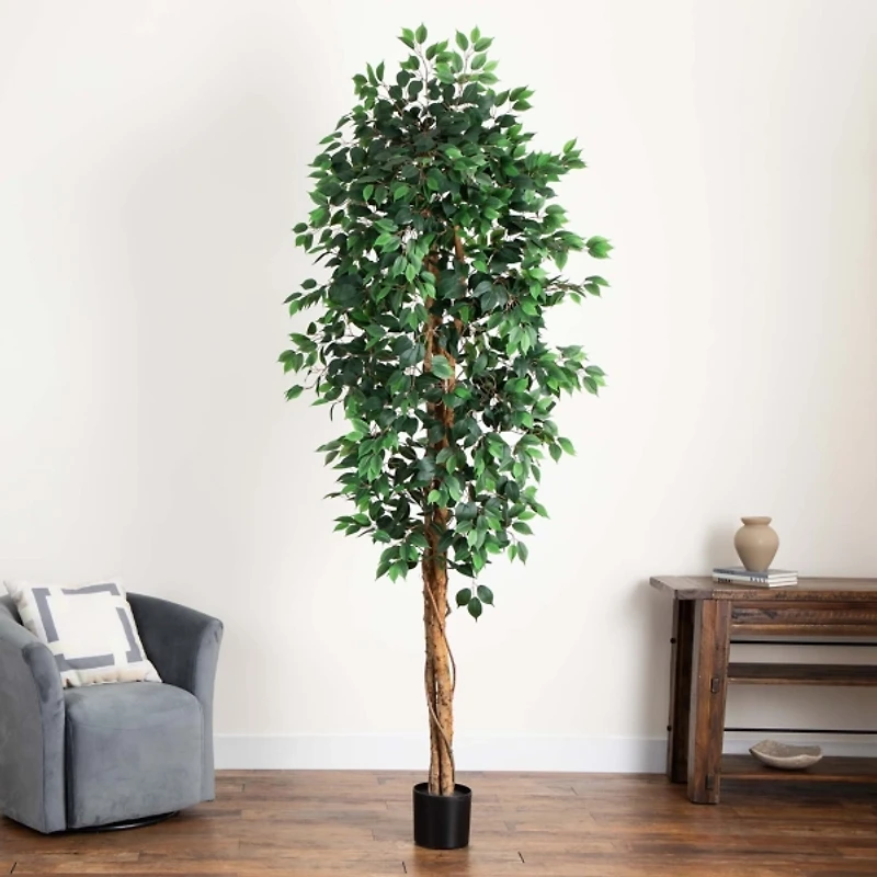 Faux Ficus Tree, 9 ft.