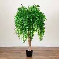 Real Touch Willow Tree in Black Planter