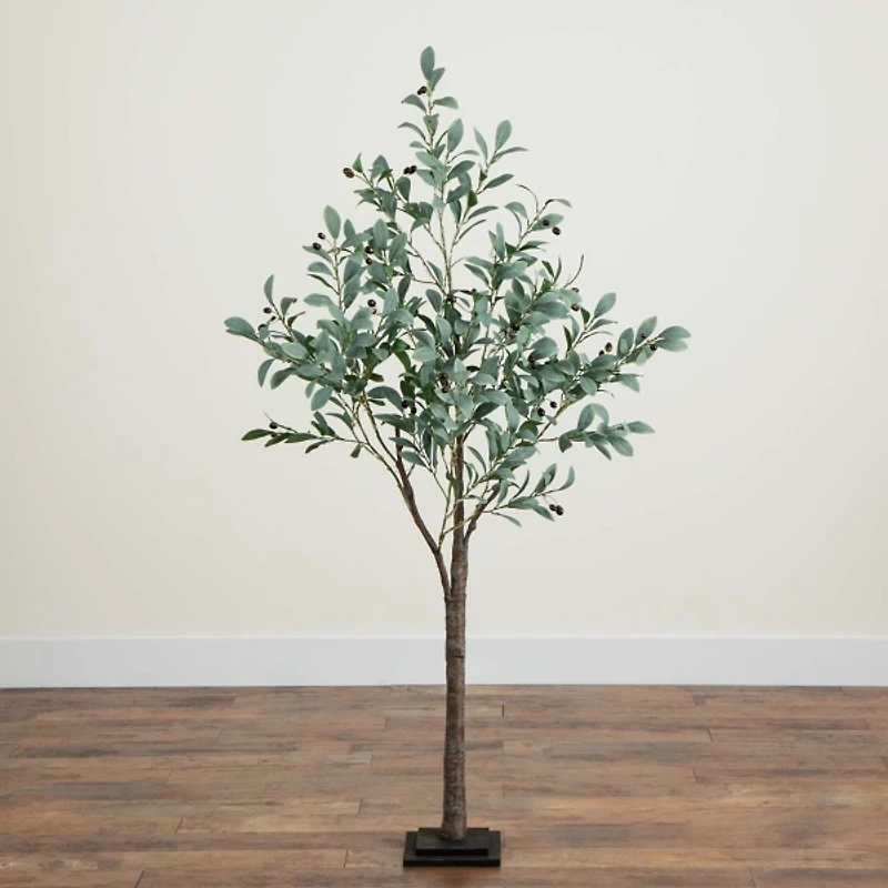 Pre-Lit Warm LED Olive Tree, 5 ft.