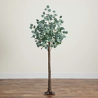Pre-Lit Warm LED Eucalyptus Plant