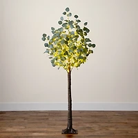 Pre-Lit Warm LED Eucalyptus Plant
