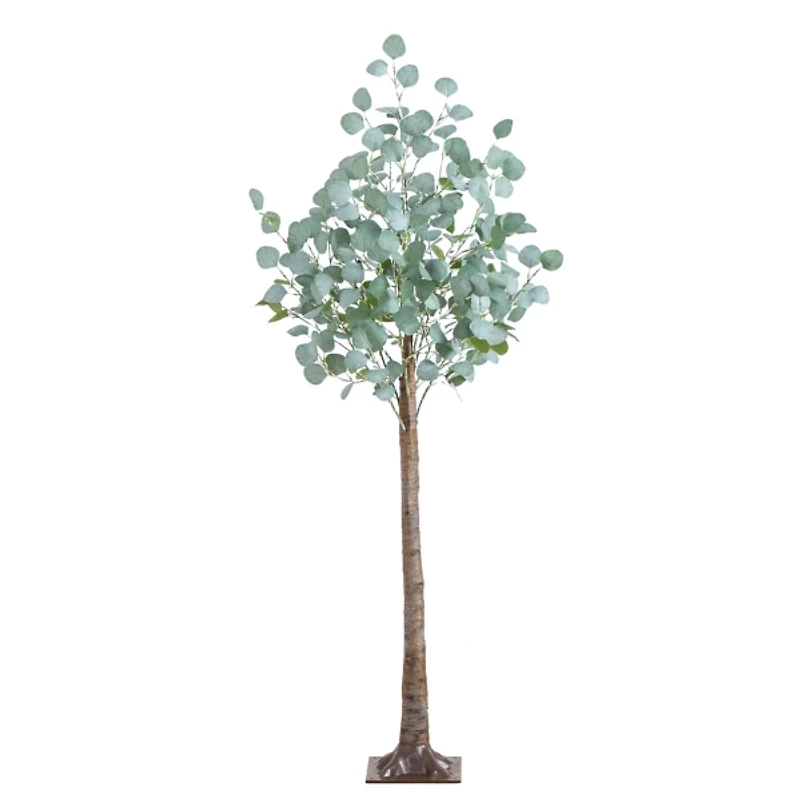 Pre-Lit Warm LED Eucalyptus Plant