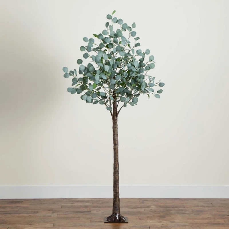 Pre-Lit Warm LED Eucalyptus Plant, 6 ft.