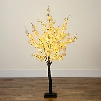 Pre-Lit Warm LED Cherry Blossom Tree, 4 ft.