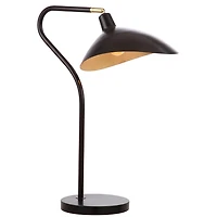 Black and Gold Curved Neck Giselle Task Lamp