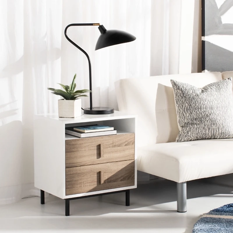 Black and Gold Curved Neck Giselle Task Lamp