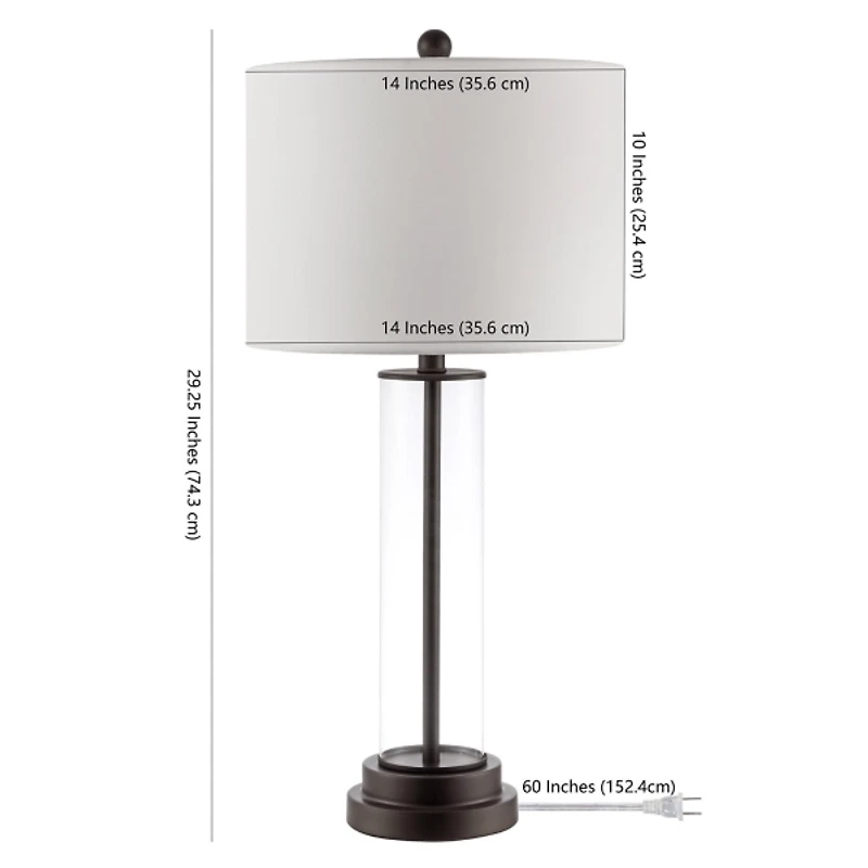 Glass Column Cassian Table Lamp