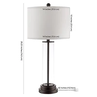 Glass Column Cassian Table Lamp