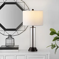 Glass Column Cassian Table Lamp