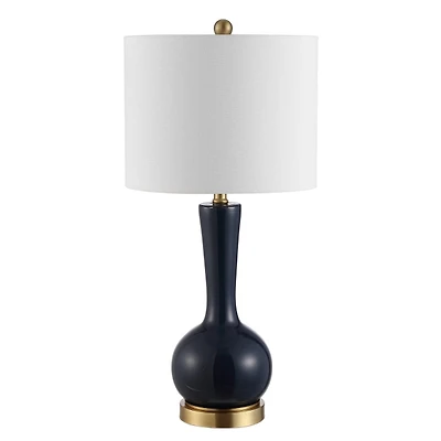 Dark Blue Glass Gaetna Table Lamp