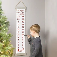 Santa Visits Countdown Hanging Wall Plaque