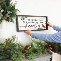 Holiday Spirit Cardinal Wall Plaque