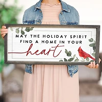 Holiday Spirit Cardinal Wall Plaque