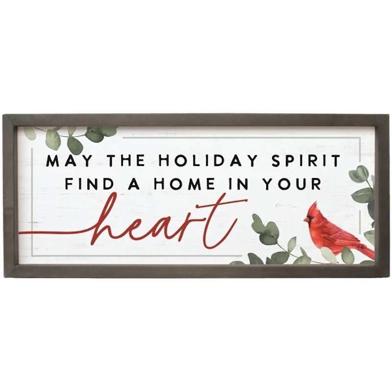 Holiday Spirit Cardinal Wall Plaque