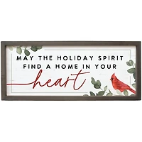 Holiday Spirit Cardinal Wall Plaque