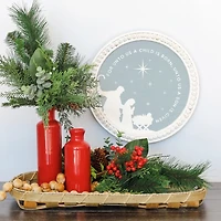 Round A Child is Born Wall Plaque