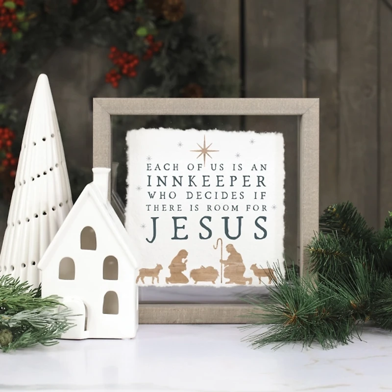 Room for Jesus Framed Wall Plaque