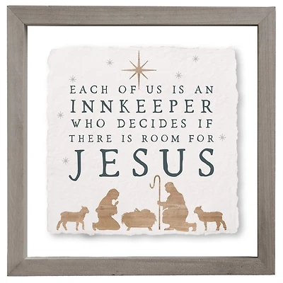 Room for Jesus Framed Wall Plaque