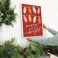 Merry and Bright Lights Wall Plaque