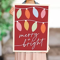 Merry and Bright Lights Wall Plaque