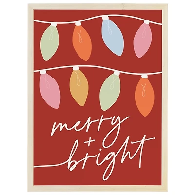 Merry and Bright Lights Wall Plaque