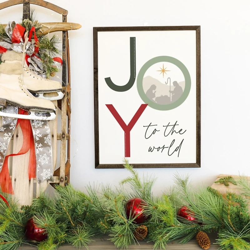 Joy to the World Nativity Wall Plaque